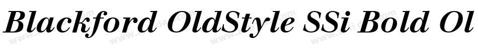 Blackford OldStyle SSi Bold Old Style Figures字体转换